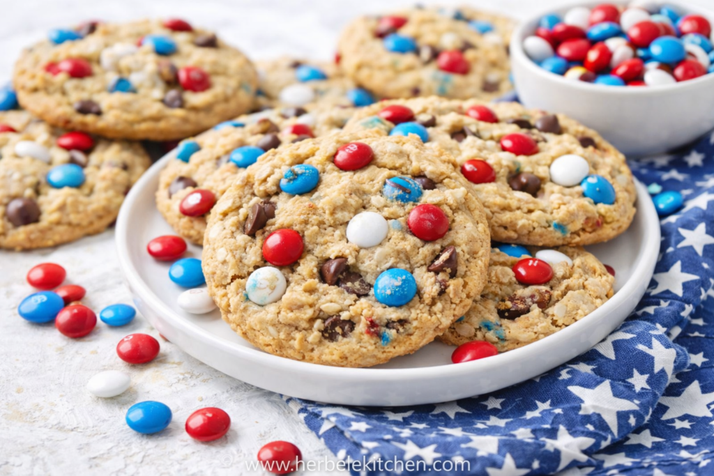 4th of July Monster Cookies – Easy Patriotic Cookie Recipes Everyone Loves