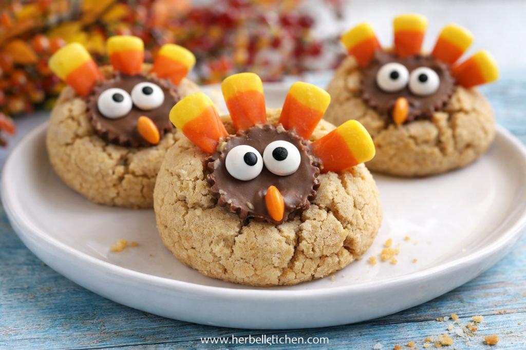 4th of July Turkey Peanut Butter Cookies – Cute Peanut Butter Cup Turkey Cookies
