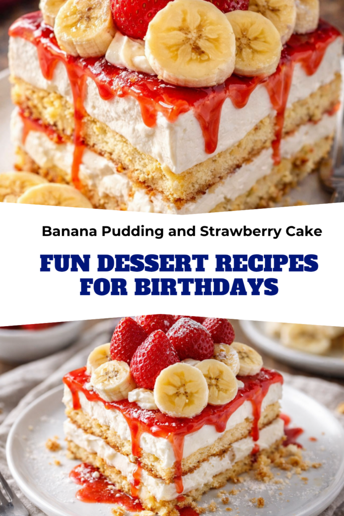Banana Pudding and Strawberry Cake – Fun Dessert Recipes for Birthdays