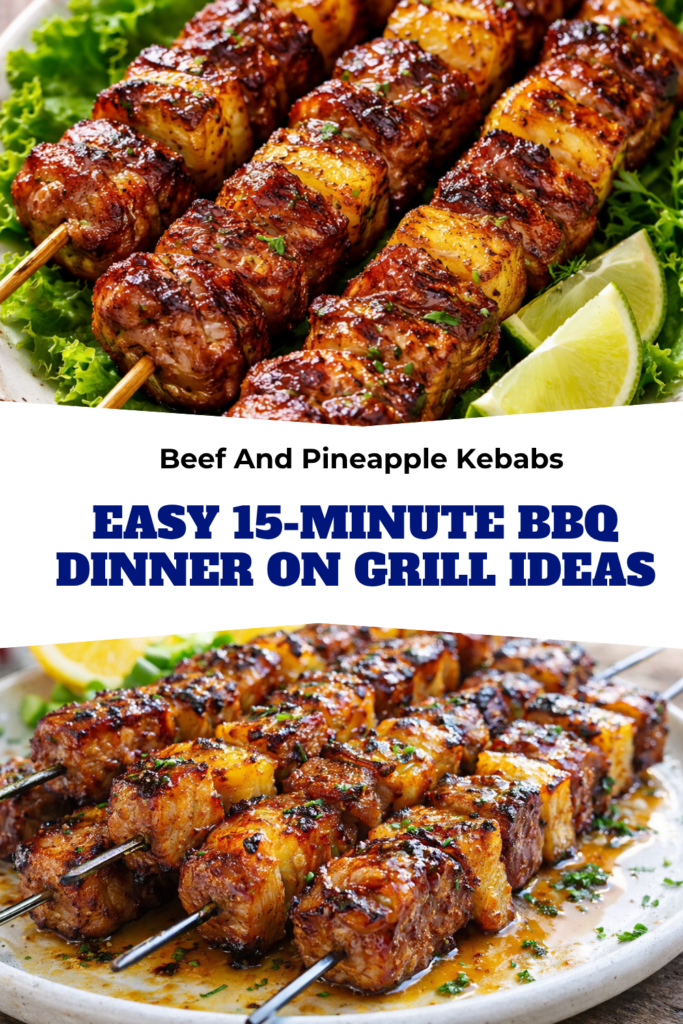 Beef And Pineapple Kebabs – Easy 15-Minute BBQ Dinner On Grill Ideas