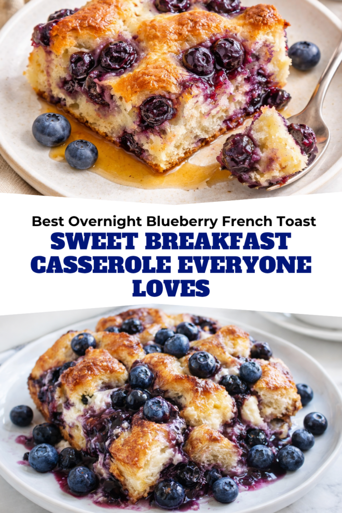 Best Overnight Blueberry French Toast – Sweet Breakfast Casserole Everyone Loves