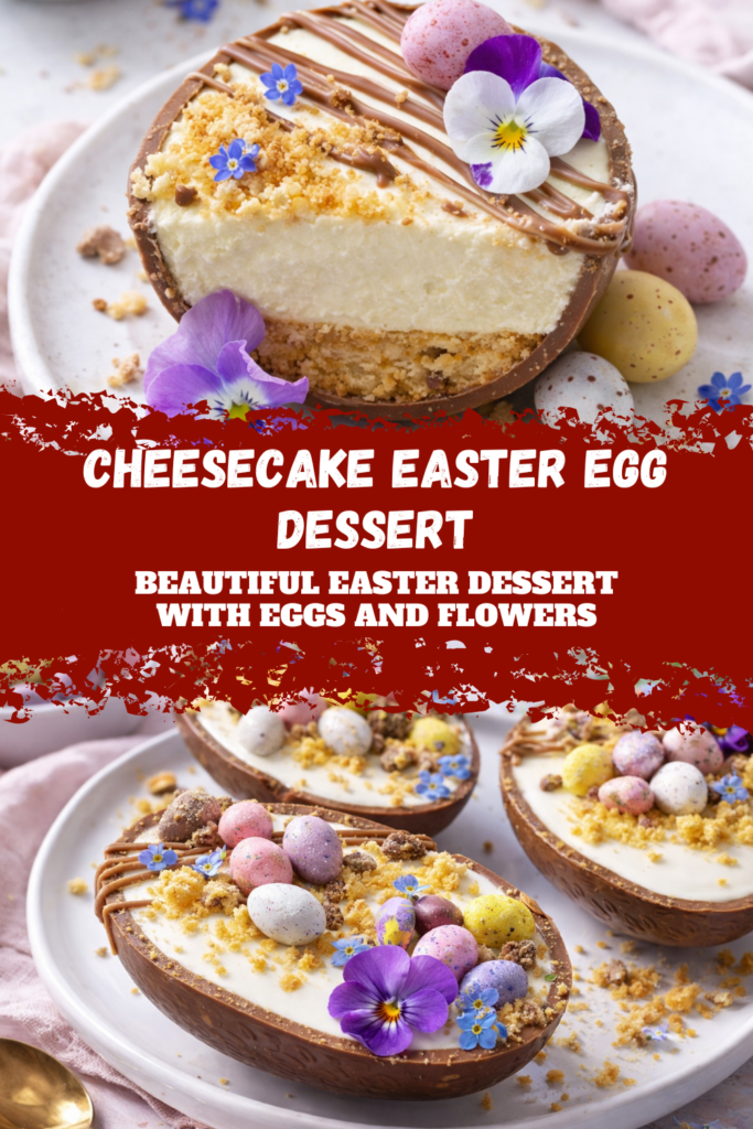 Cheesecake Easter Egg Dessert – Beautiful Easter Dessert With Eggs And Flowers