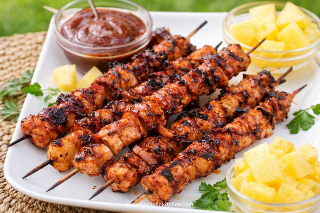 Chicken Bacon Kabobs on the Grill for an Easy Summer Dinner