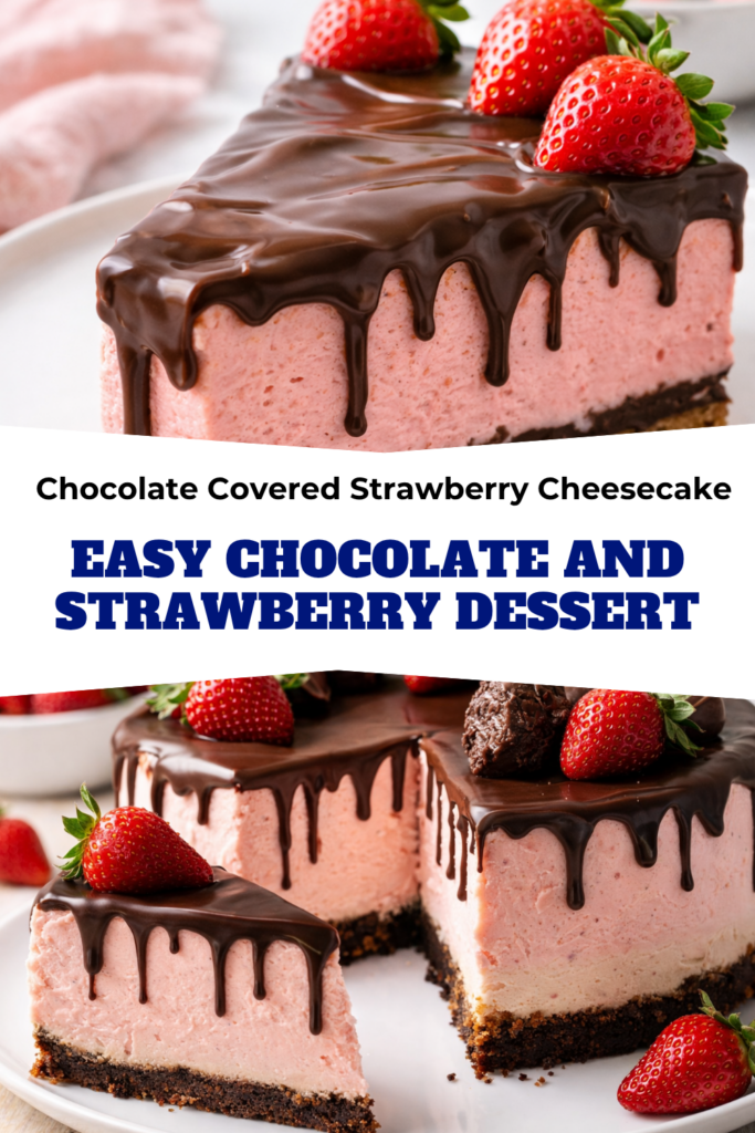 Chocolate Covered Strawberry Cheesecake – Easy Chocolate And Strawberry Dessert