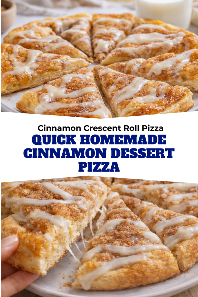 Cinnamon Crescent Roll Pizza – Quick Homemade Cinnamon Dessert Pizza