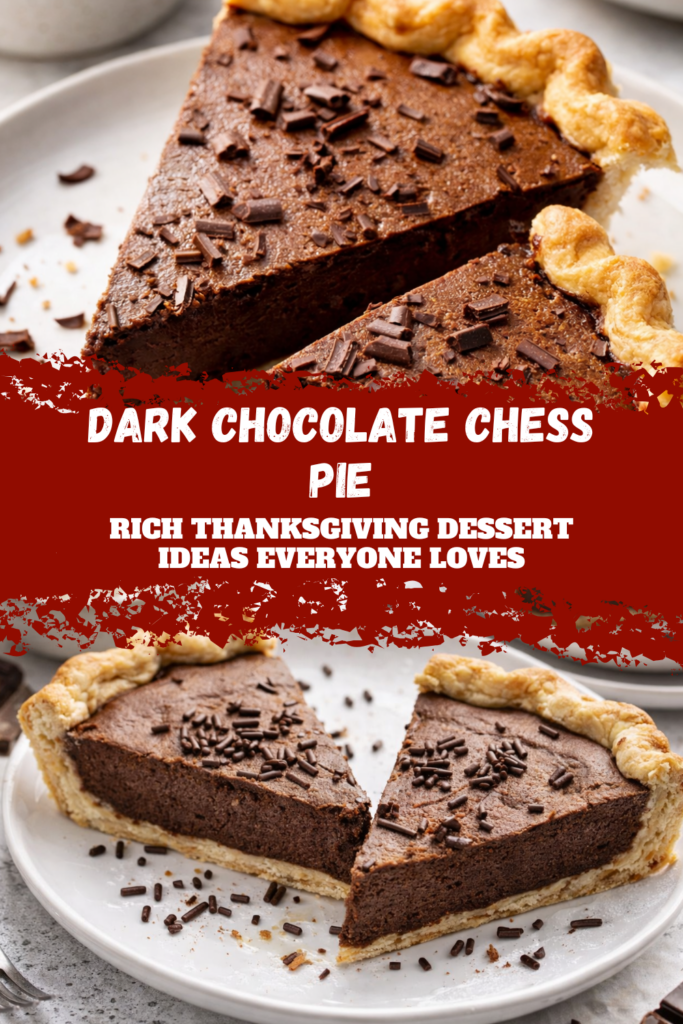 Dark Chocolate Chess Pie – Rich Thanksgiving Dessert Ideas Everyone Loves