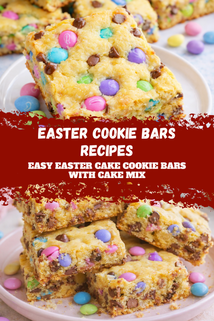 Easter Cookie Bars Recipes – Easy Easter Cake Cookie Bars with Cake Mix