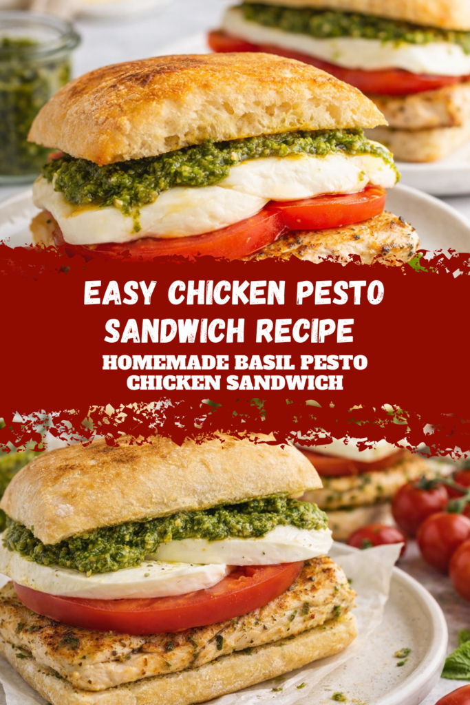 Easy Chicken Pesto Sandwich Recipe – Homemade Basil Pesto Chicken Sandwich