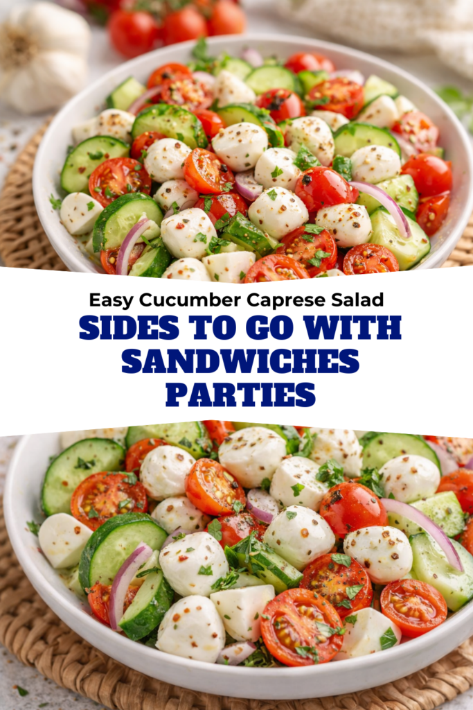 Easy Cucumber Caprese Salad – Sides To Go With Sandwiches Parties