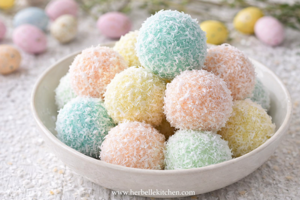Easy Easter Bunny Coconut Tails – Easter Desserts for Kids to Make at Home