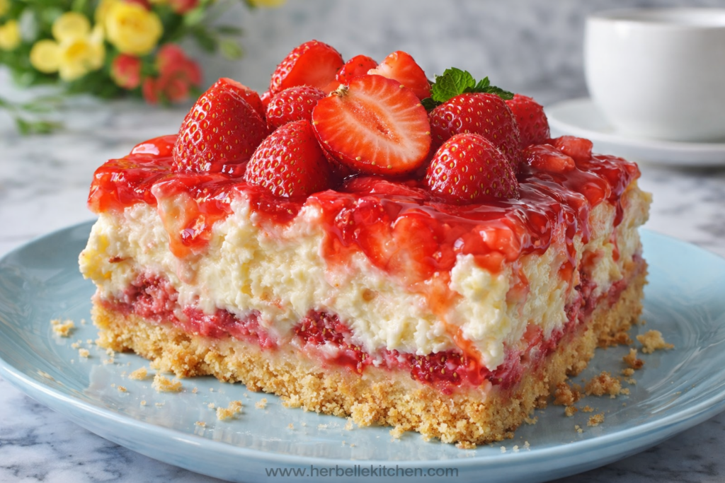 Easy Easter Strawberry Cheesecake Dump Cake – Sweet Dessert Recipes Easy