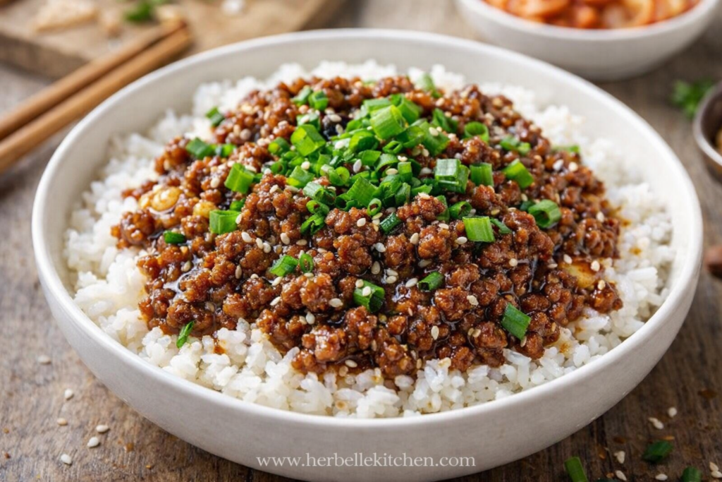 Easy Korean Ground Beef Bowl Recipe with Rice – Quick Ground Beef Bowl Ideas