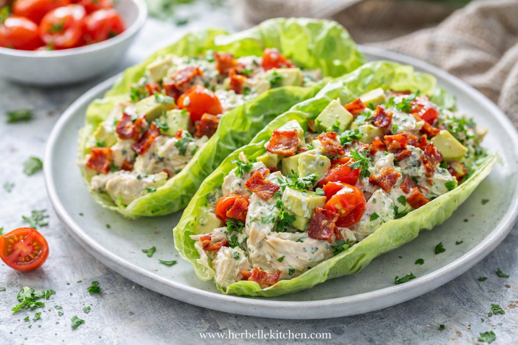 Fresh Chicken BLT Lettuce Wrap – Simple Lettuce Wrap Ideas for Lunch