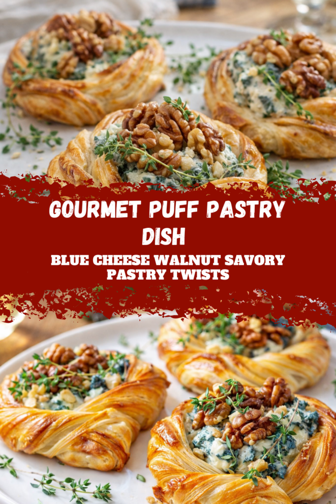 Gourmet Puff Pastry Dish – Blue Cheese Walnut Savory Pastry Twists