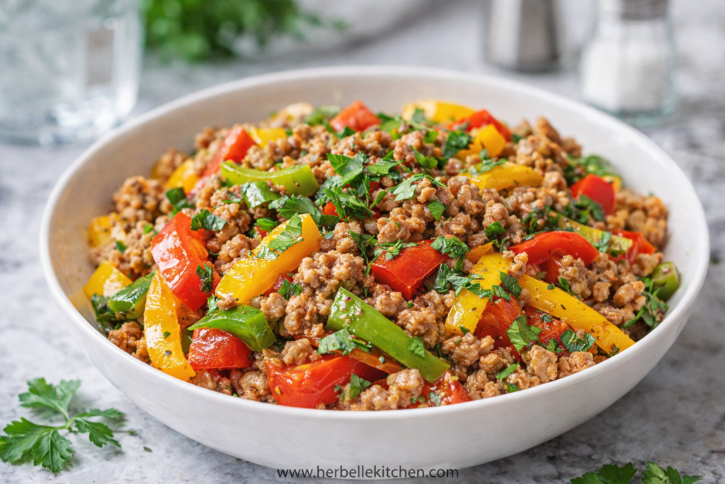 Ground Turkey and Peppers Recipe – Healthy Turkey Recipes for a Quick Health Dinner