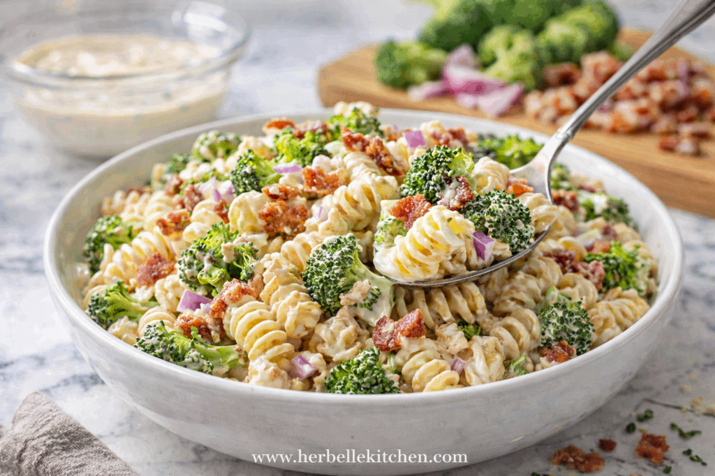 Healthy Broccoli Pasta Salad – Best Carry In Dishes for Potlucks & Family Lunch
