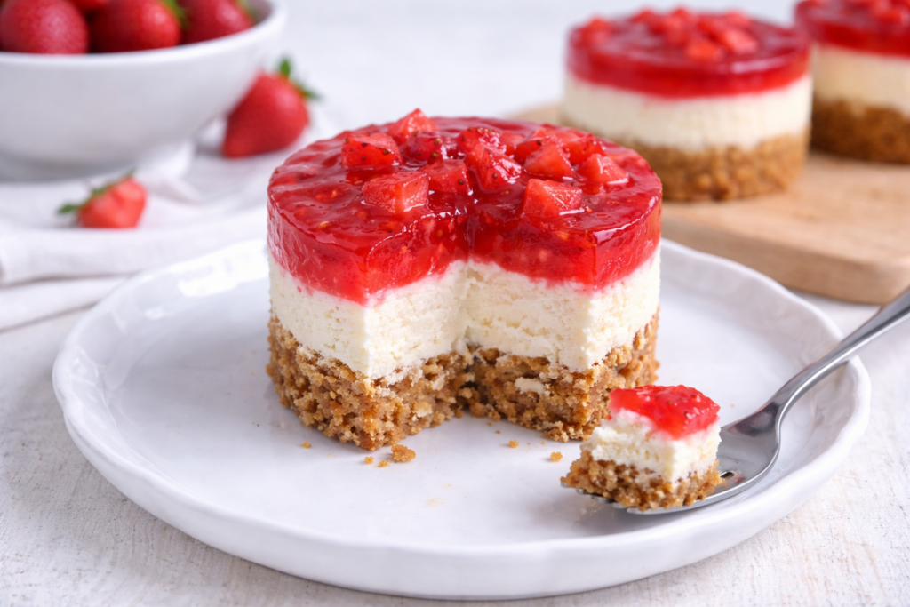 Individual Strawberry Pretzel Dessert Cups – Mini Cheesecake for Summer Parties