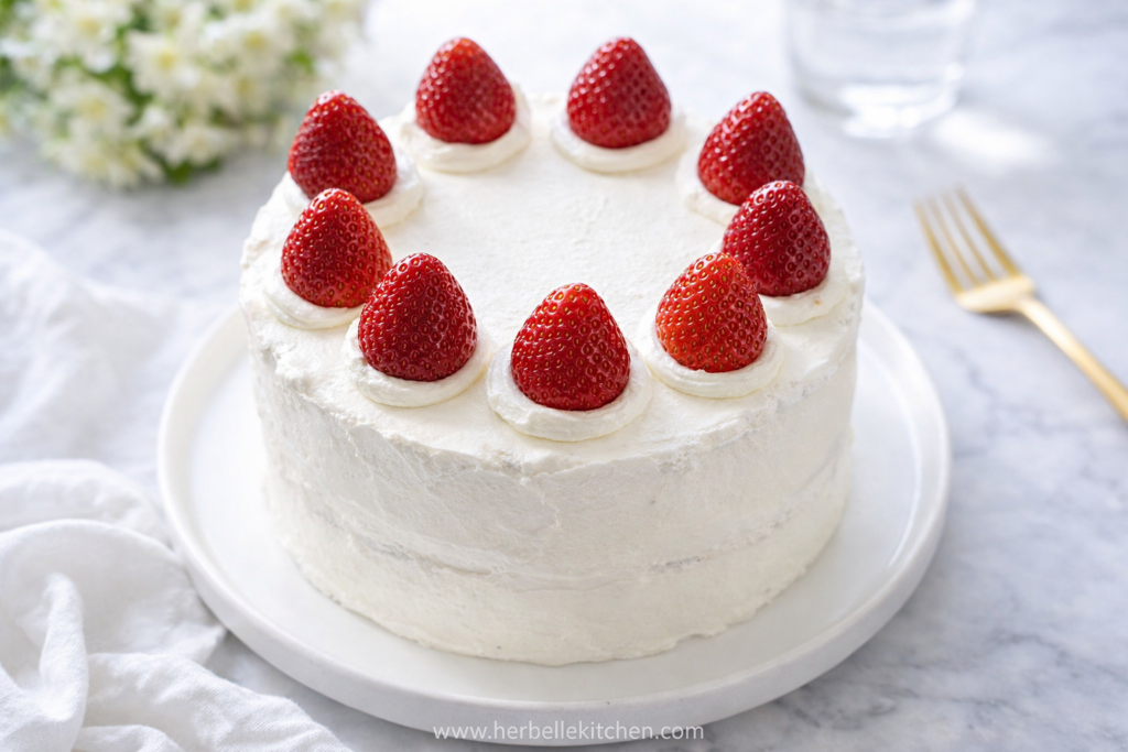 Japanese Strawberry Sponge Cake – Elegant Birthday Cake Ideas Strawberry