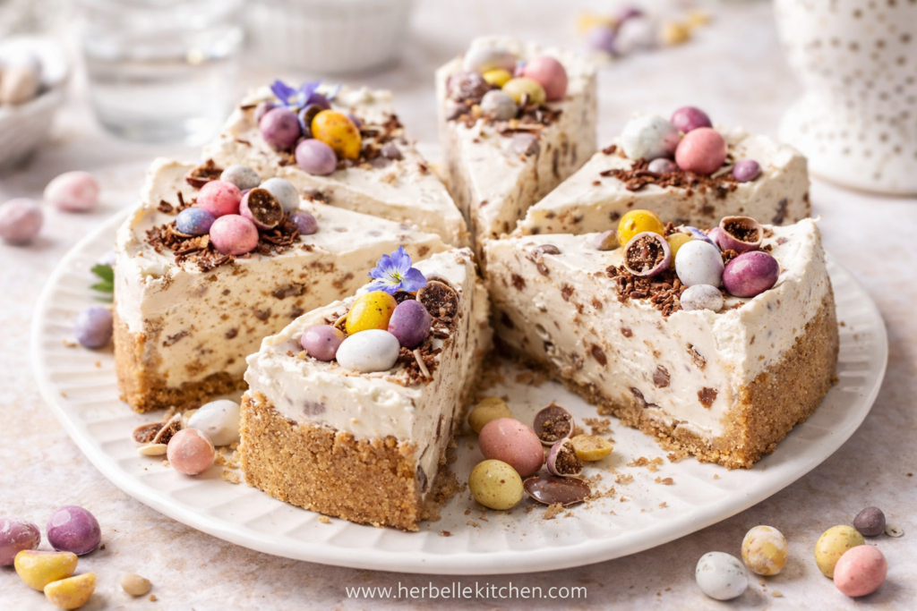 No Bake Mini Egg Cheesecake – Easy Easter Mini Eggs Cheesecake Recipe
