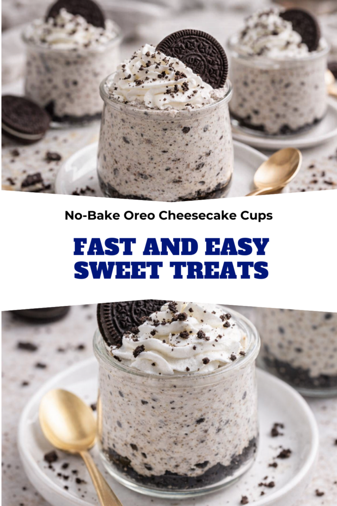 No-Bake Oreo Cheesecake Cups – Fast and Easy Sweet Treats