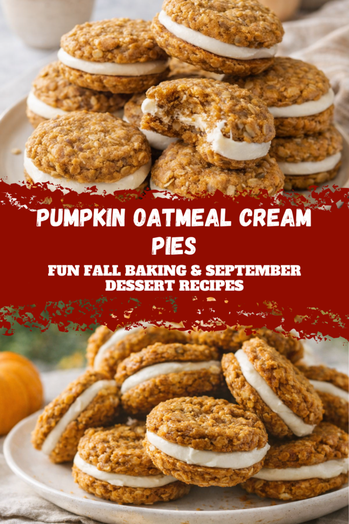 Pumpkin Oatmeal Cream Pies Fun Fall Baking & September Dessert Recipes