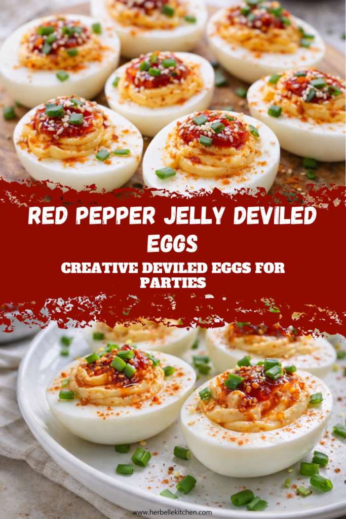 Red Pepper Jelly Deviled Eggs – Creative Deviled Eggs for Parties