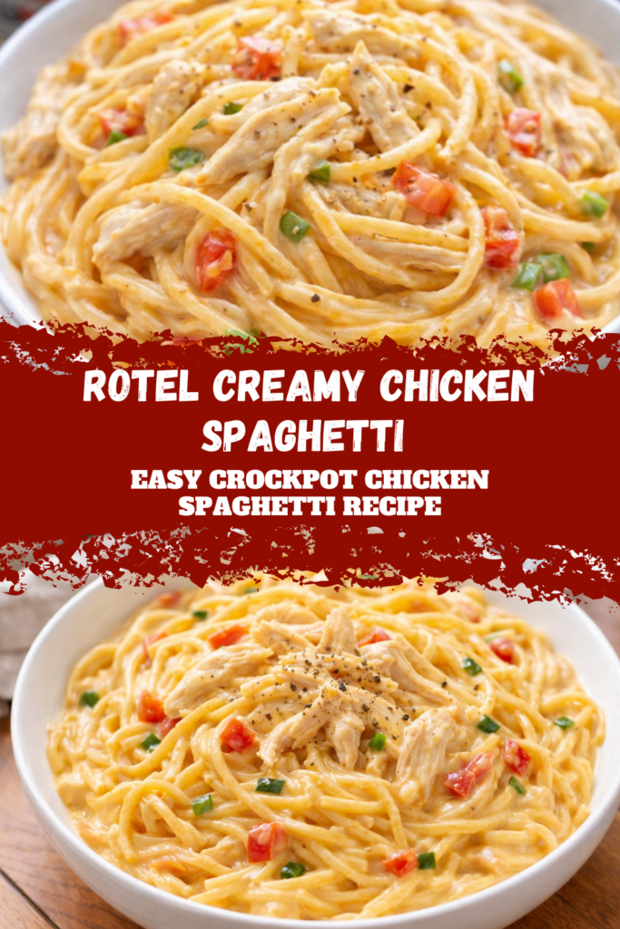Some dinners just feel like a small victory. You toss a few ingredients into the slow cooker, walk away, and hours later—boom—your kitchen smells like you’ve been cooking all day. That’s exactly the magic behind this Creamy Chicken Spaghetti Recipe. It’s warm, cozy, ridiculously comforting, and somehow manages to taste like a full-on weekend meal… even when it’s a chaotic Tuesday night.This dish is a lifesaver when the day gets busy. Everything cooks right in the slow cooker, which means minimal effort and maximum flavor. Set it, forget it, and let the crockpot do the heavy lifting. By the time dinner rolls around, you’ve got tender chicken, perfectly cooked pasta, and a creamy, cheesy sauce that practically hugs every bite. No complicated steps, no fancy techniques—just a solid Chicken Spaghetti Recipe Crockpot families love.And let’s talk about the flavor boost. The secret hero here? Rotel. Those diced tomatoes and green chiles add just enough zip to balance the rich, creamy sauce. That’s why this dish fits perfectly into the world of Rotel Recipes—comfort food with a little extra personality.Even better, the prep takes about 10 minutes tops. Seriously. Toss in the ingredients, give it a quick stir, and move on with your day. IMO, recipes like this deserve a permanent spot in the dinner rotation. It’s no surprise people keep searching for Chicken Crockpot Recipes Easy enough to handle busy schedules but still deliver big flavor.The result is classic comfort food at its best: tender chicken, creamy sauce, and satisfying pasta all in one bowl. That’s why so many home cooks love recipes like Easy Chicken Spaghetti Recipe Crockpot meals and other cozy Chicken Spaghetti Recipes that come together without the stress.And honestly? Once you try this Crockpot Chicken Spaghetti, you might start looking for excuses to make more Crockpot Pasta dinners. FYI—leftovers are even better the next day.