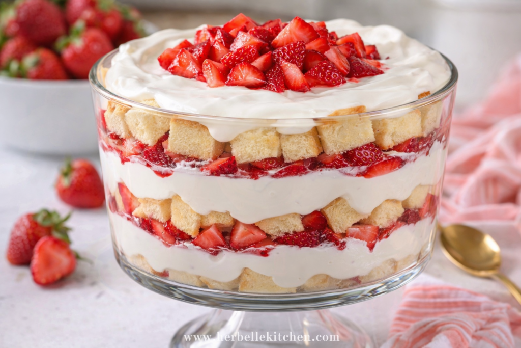 Summer Strawberry Trifle Recipe – Easy Strawberry Trifle with Pound Cake