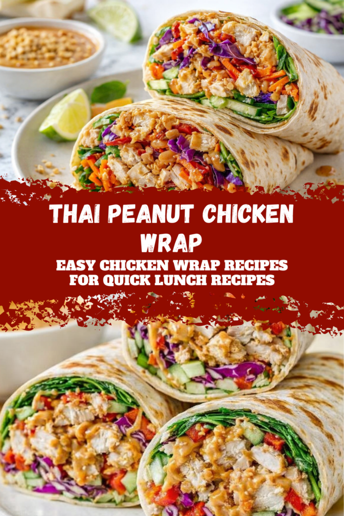 Thai Peanut Chicken Wrap – Easy Chicken Wrap Recipes for Quick Lunch Recipes