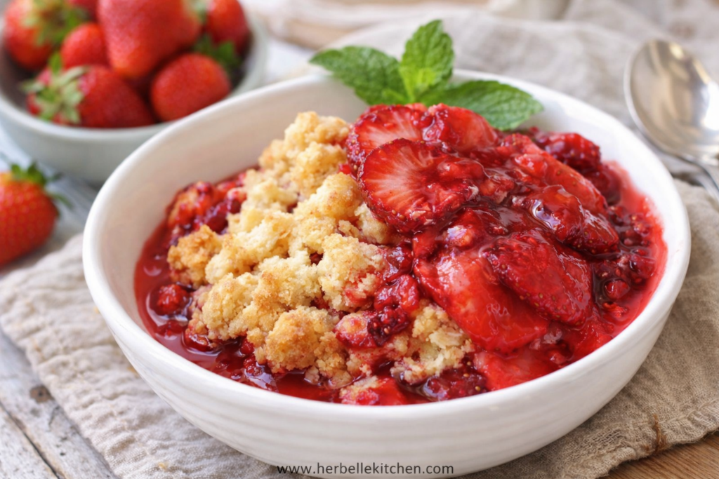The Best Strawberry Cobbler Ever – Buttery Crumble Fruit Cobblers Dessert