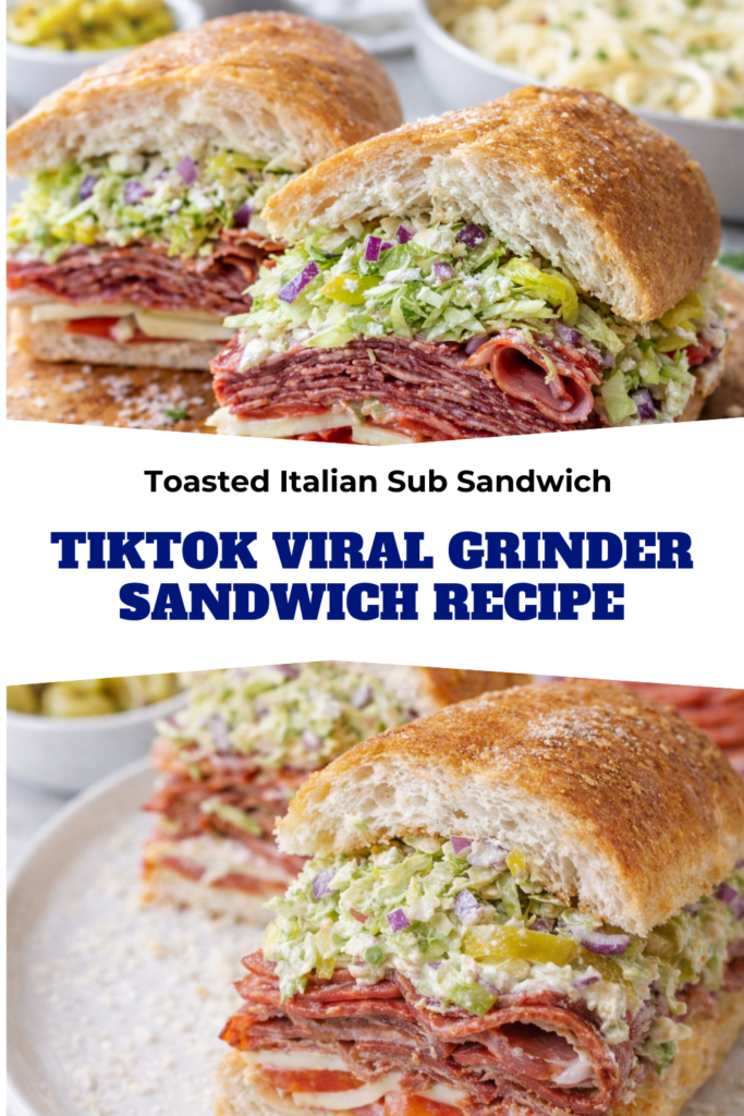 Toasted Italian Sub Sandwich – TikTok Viral Grinder Sandwich Recipe