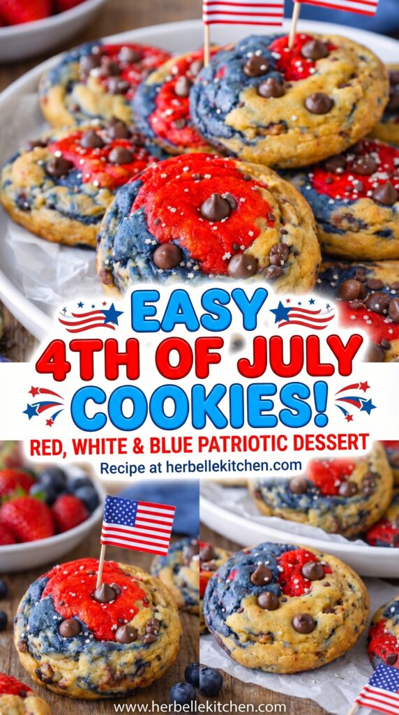 4th Of July Cookies – Easy Red And Blue Cookies for Patriotic Dessert