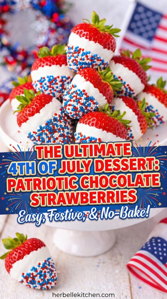 4th Of July Desserts – Chocolate Covered Strawberries Patriotic Treat