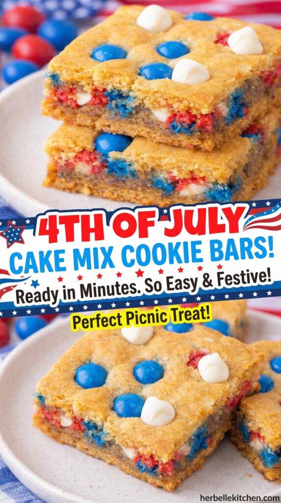 4th Of July Desserts – Easy Cake Mix Cookie Bars for Picnic Food Ideas