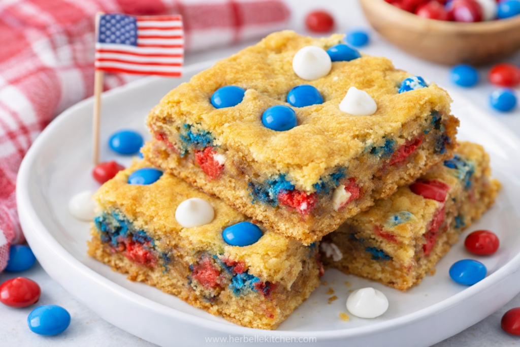 4th Of July Desserts – Easy Cake Mix Cookie Bars for Picnic Food Ideas
