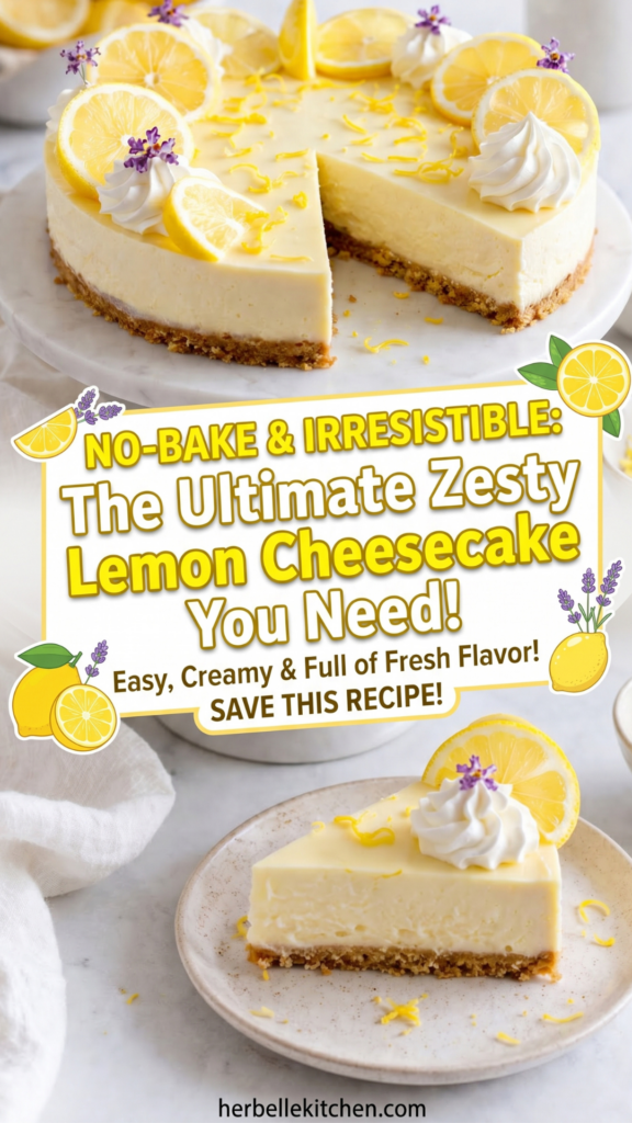 Best Cheesecake Recipe No Bake with Fresh Lemon Flavo