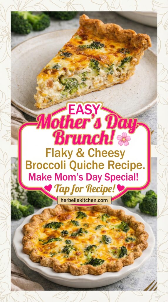 Broccoli and Cheddar Quiche – Easy Mother’s Day Brunch Recipe
