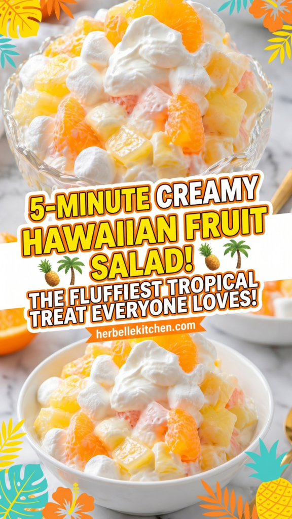 Hawaiian Fruit Salad – Easy Fruit Salad Recipes with Whipped Cream Fluf
