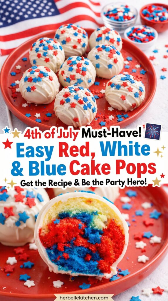 Red White And Blue Cake Pops – Fun 4th of July Treats for Parties