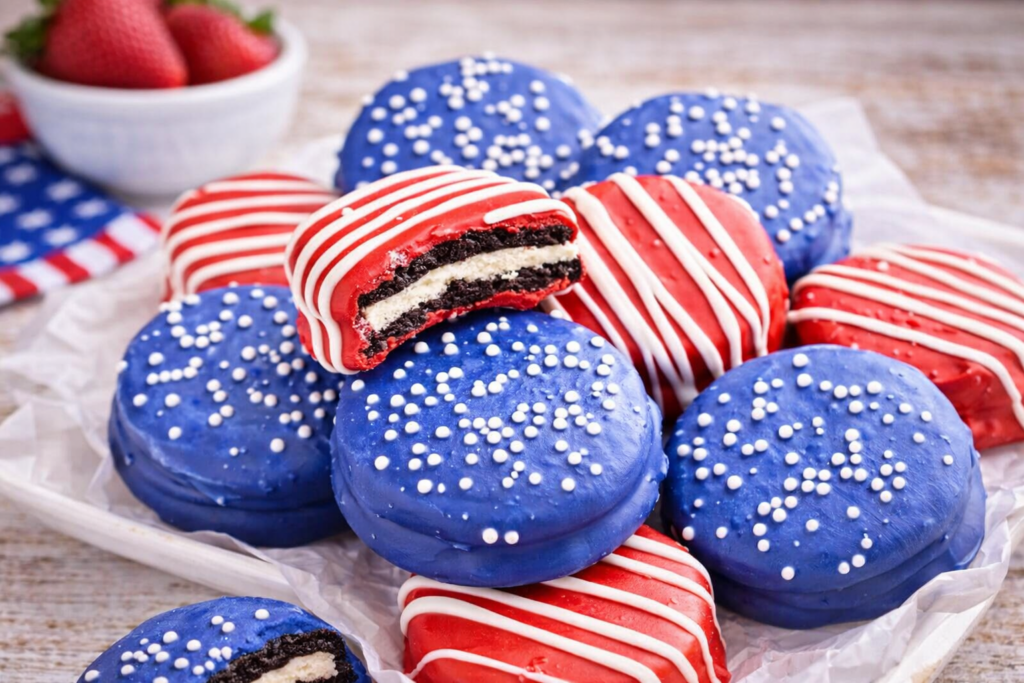 Red White And Blue Oreos – Fun 4th Of July Chocolate Covered Treats