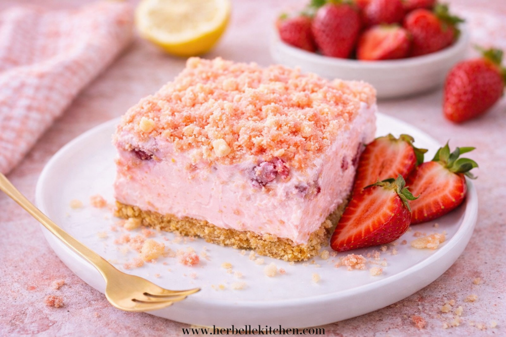 Strawberry Dream Dessert – Easy Strawberry Crunch Pudding Recipe
