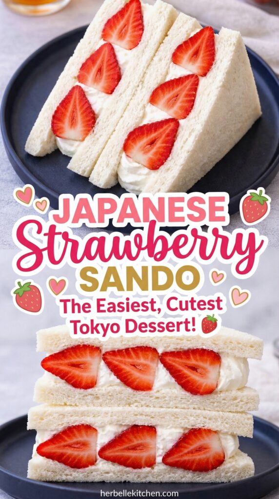 Strawberry Fruit Sando – Easy Japanese Fruit Sandwiches Tokyo Style