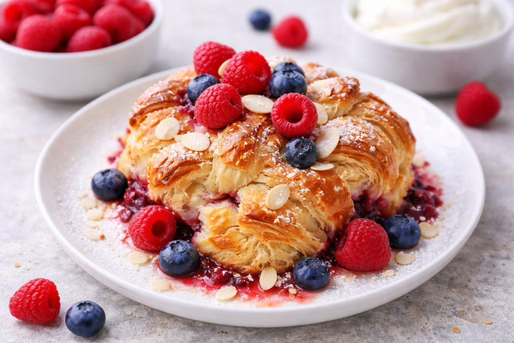 White Chocolate Croissant Bread Pudding – Cafe Food for Mother’s Day Brunch