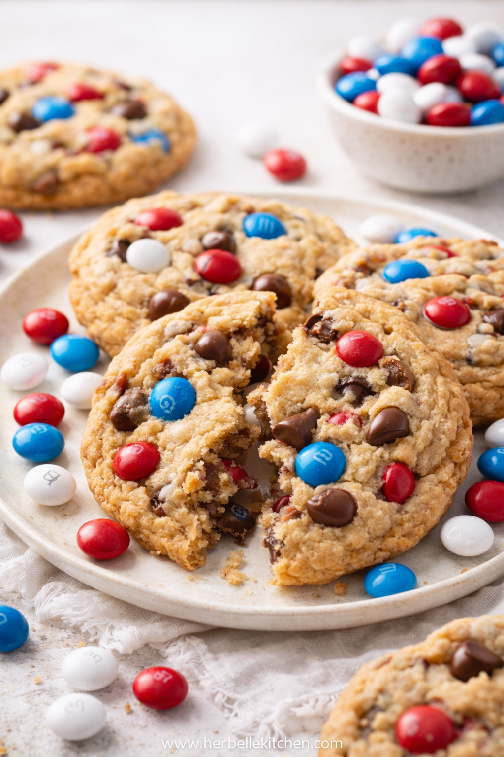 4th of July Monster Cookies – Easy Patriotic Cookie Recipes Everyone Loves
