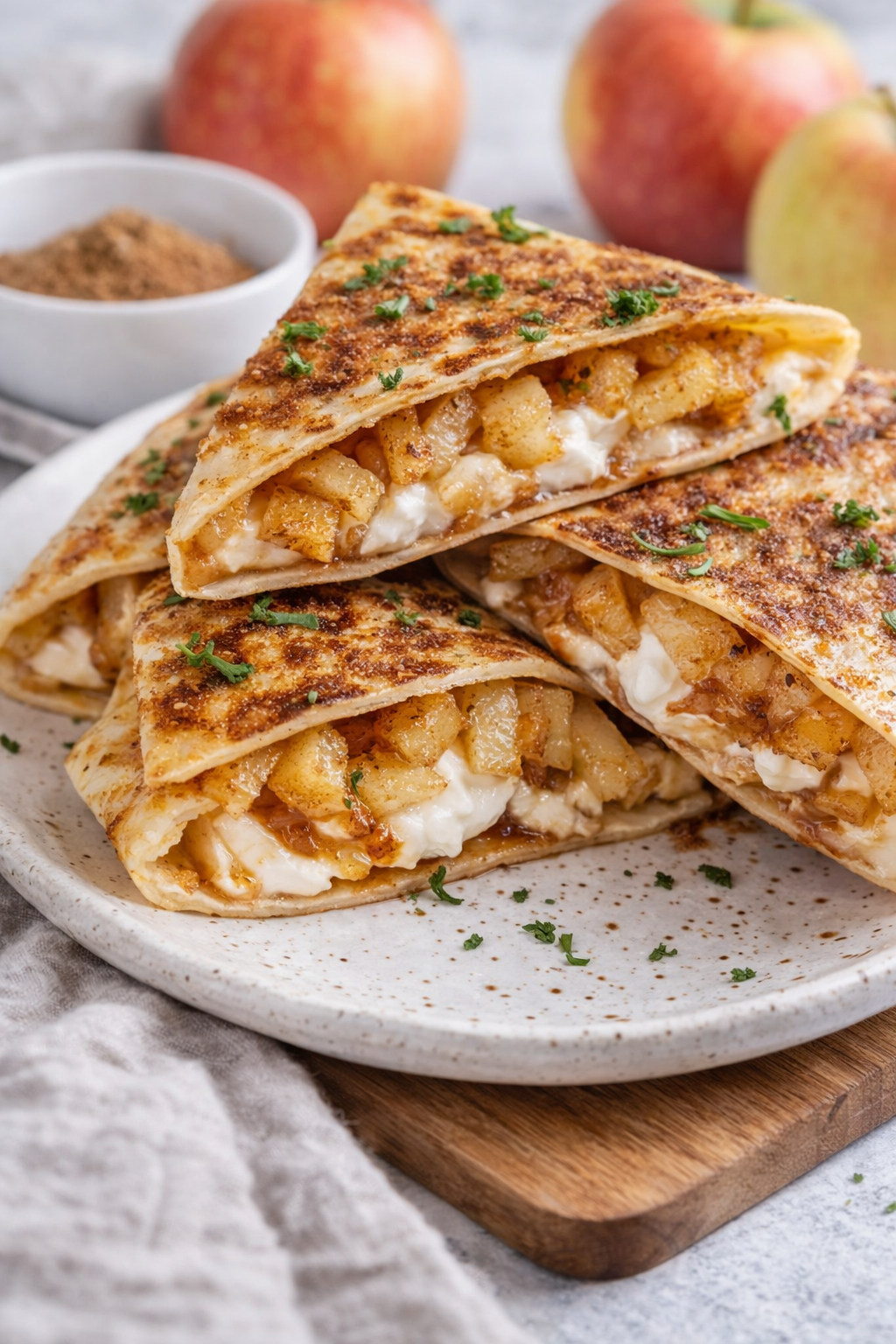 Apple Cinnamon Breakfast Quesadillas – Make Ahead for Crowds