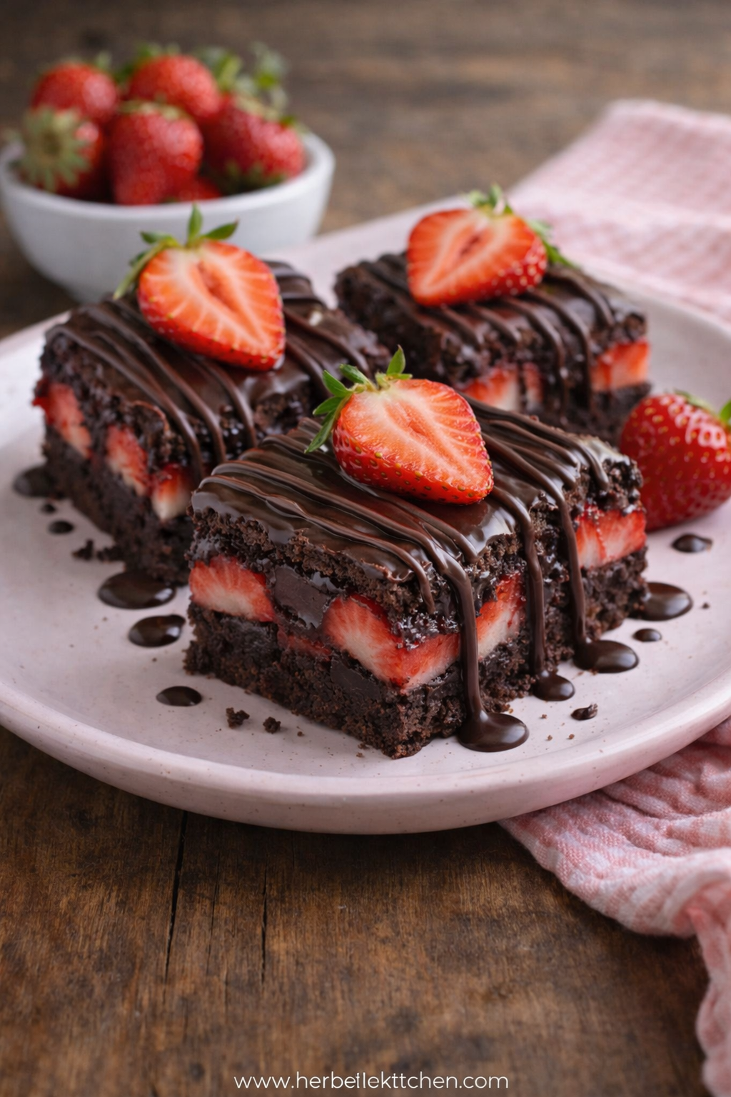 Chocolate Covered Strawberry Brownies – Easy Baking Recipes & Sweet Snacks Treat