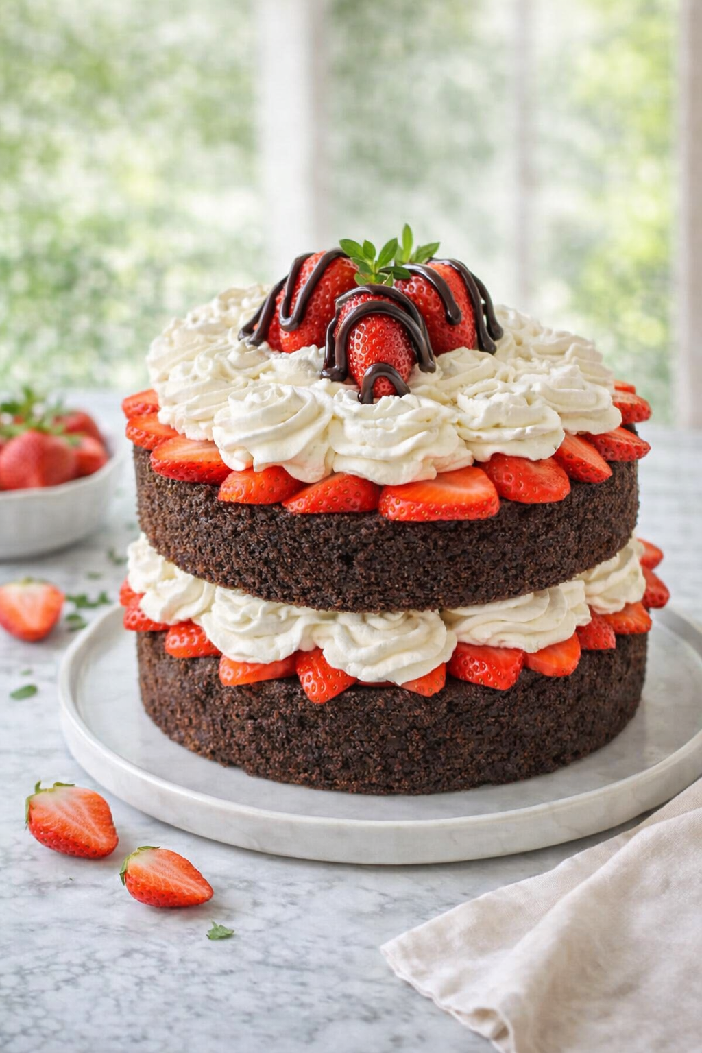 Easy Chocolate Strawberry Shortcake Recipe – Rich, Fruity & Party Perfect