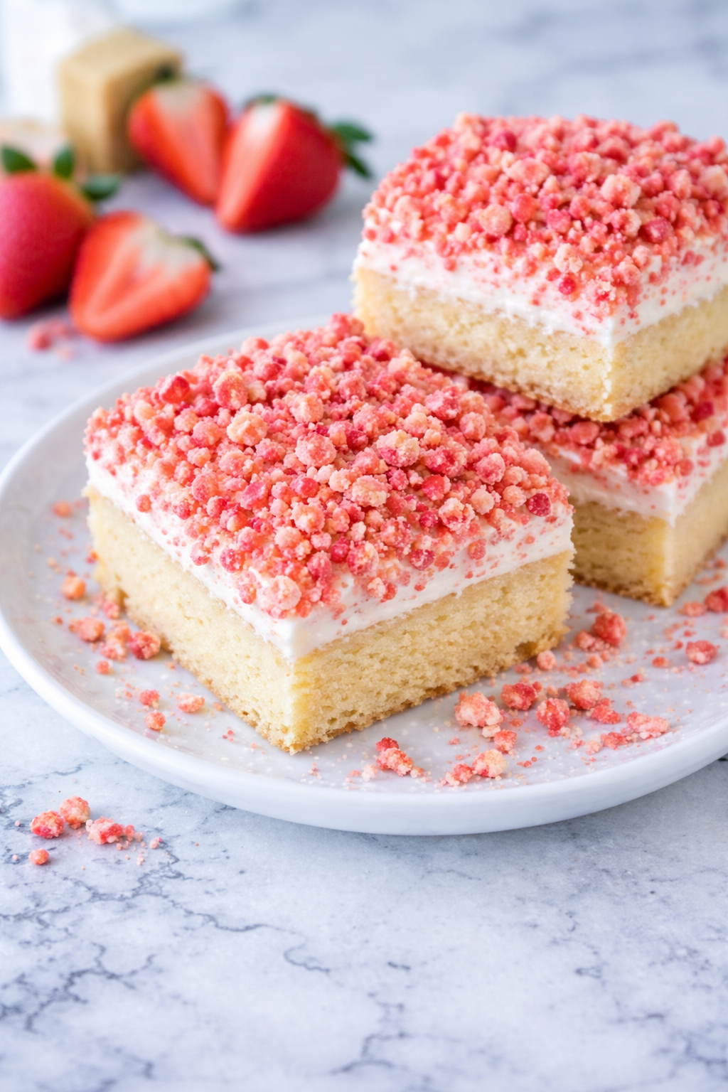 Easy Strawberry Shortcake Bars Recipe – Sweet Strawberry Crunch Bar Dessert