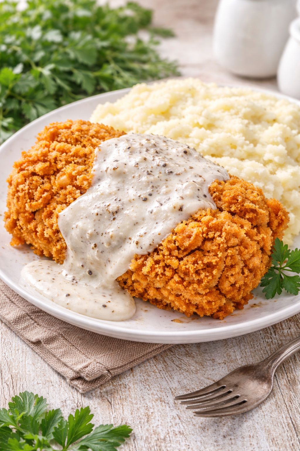 Fried Chicken And Gravy Dinner – Easy Comfort Food Recipe