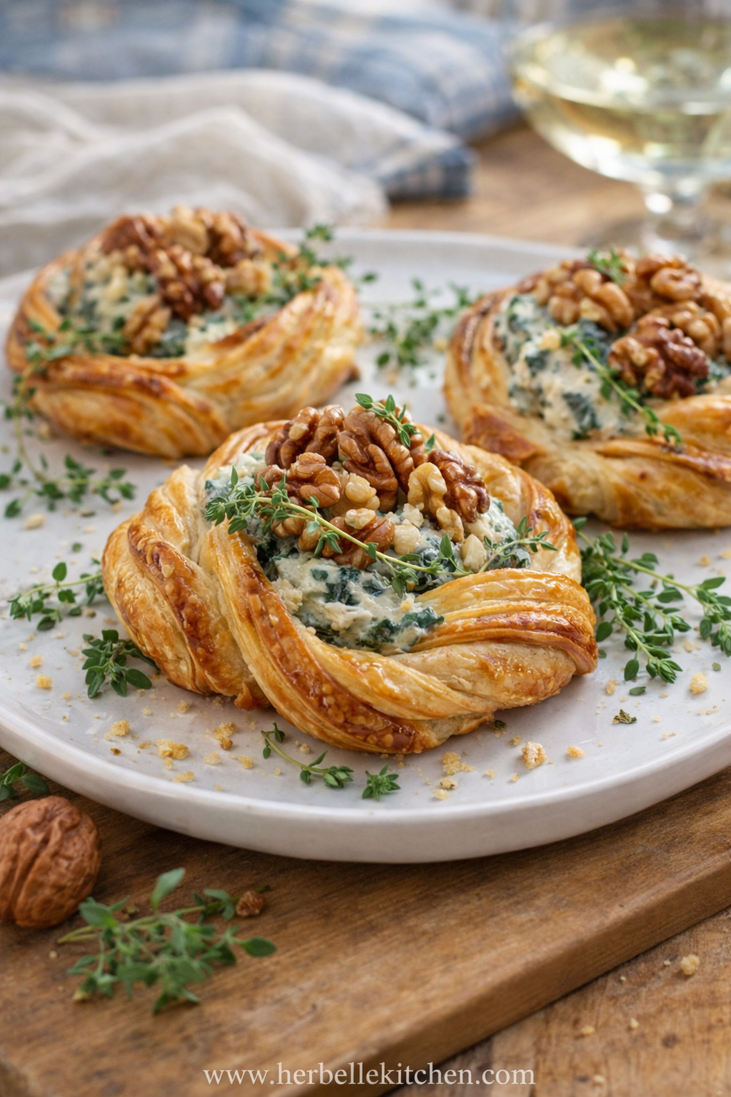 Gourmet Puff Pastry Dish – Blue Cheese Walnut Savory Pastry Twists